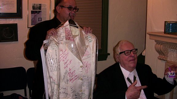 Bradbury receives autographed "Ice Cream Suit."