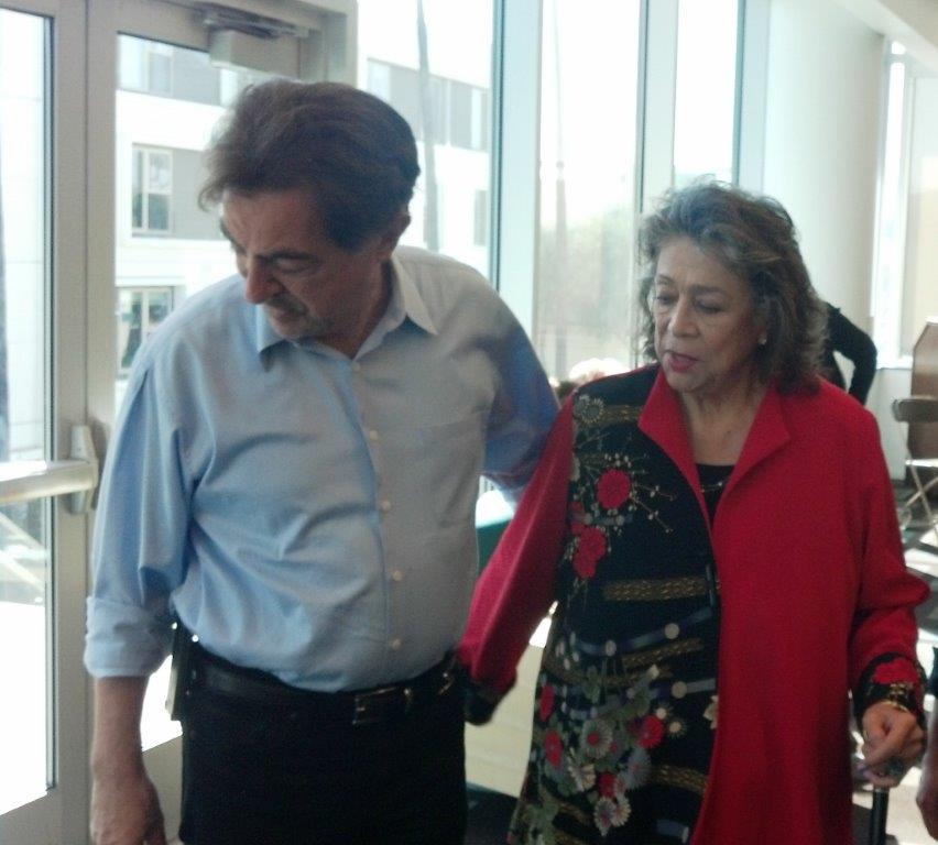 Joe Mantegna and Liz Torres arrive at fundraiser.