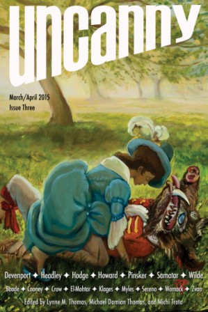 Cover of Uncanny #3 by Carrie Ann Baade.