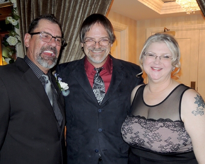 Nic Farey, Roy Hessinger, and Jennifer (AlLee) Farey. Photo by Alan White.