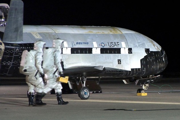The X-37B is back. Photograph by Michael Stonecypher/U.S. Air Force.