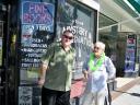 Pete Atkins and Dennis Etchison outside Mystery & Imagination Bookstore