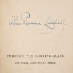 Alice Liddell dedication copy of Through The Looking Glass