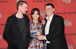 Peabody Award accepted by Matt Smith, Jenna-Louise Coleman and Steven Moffat.