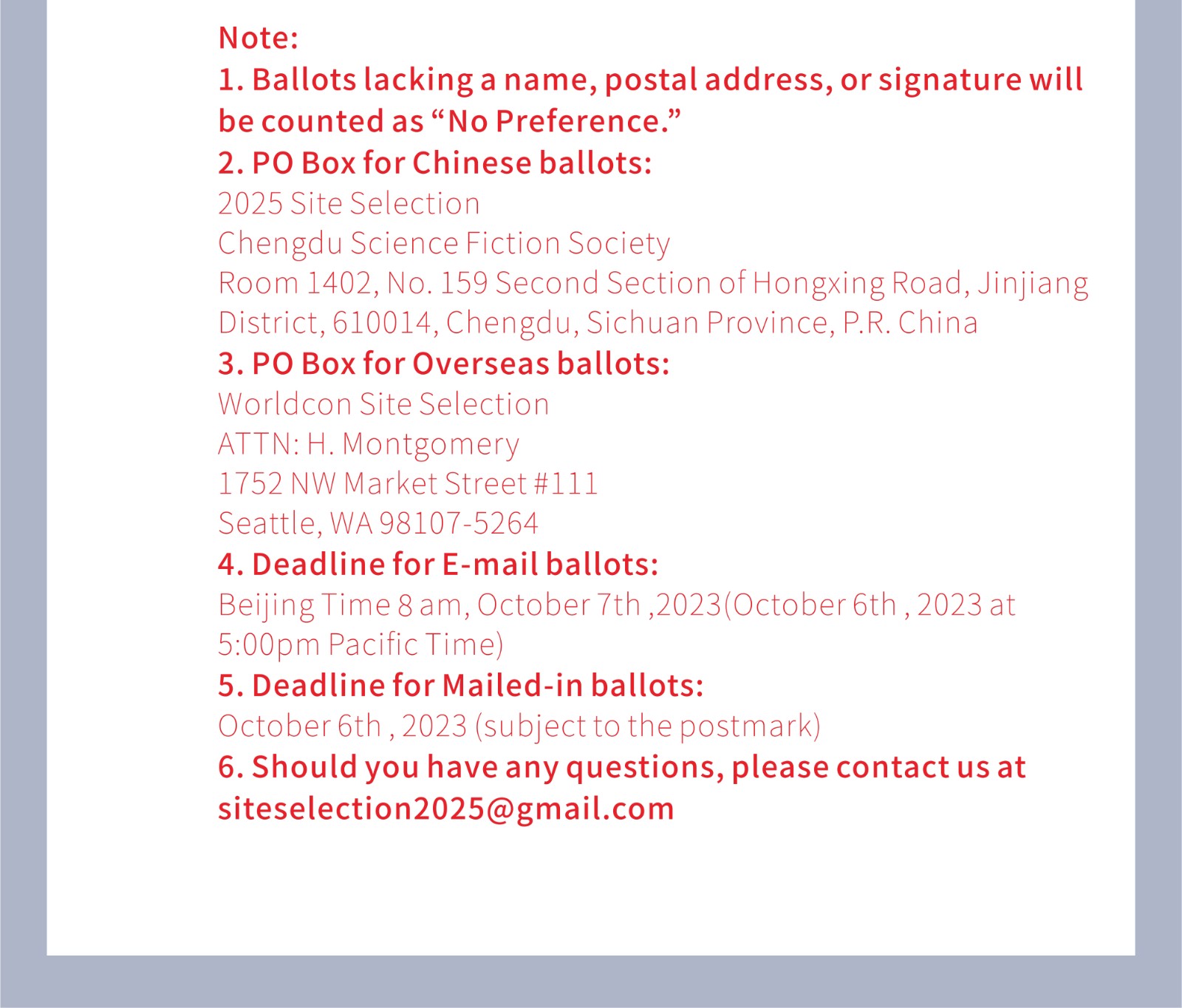 Chengdu Worldcon Opens 2025 Site Selection Voting File 770