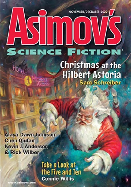 Asimovs Nov-Dec 2020 edited by Sheila Williams, art by Eldar Zakirov