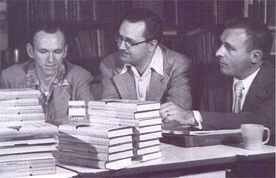 William F. Nolan, Forrest J Ackerman, and Ray Bradbury.