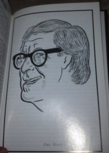 Ray Bradbury by Jack Lane. Once displayed at the Brown Derby. The original was in the auction.