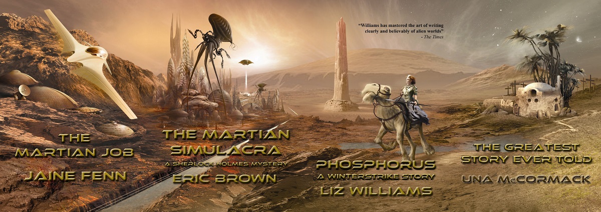 NewCon Press Novellas The Martian Quartet, art by Jim Burns