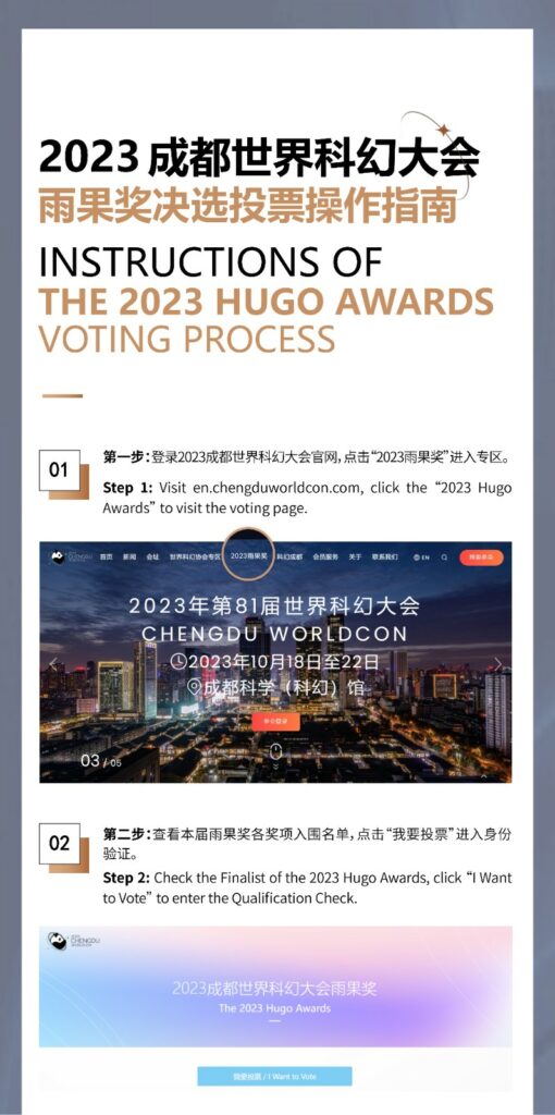 Chengdu Worldcon Announces 2023 Hugo Voting Is Open File 770