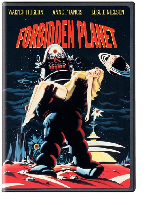 Original Film Title: FORBIDDEN PLANET. English Title: FORBIDDEN PLANET.  Film Director: FRED M. WILCOX. Year: 1956. Stars: LESLIE NIELSEN; ANNE  FRANCIS. Credit: M.G.M. / Album Stock Photo - Alamy