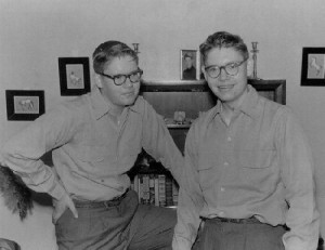 Gregory and Jim Benford in Germany in 1956. From Fanac.org site.