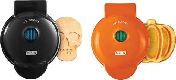 Dash Halloween Mini Waffle Set, includes Pumpkin, Skull and Spider Web Waffle  Makers - Sam's Club