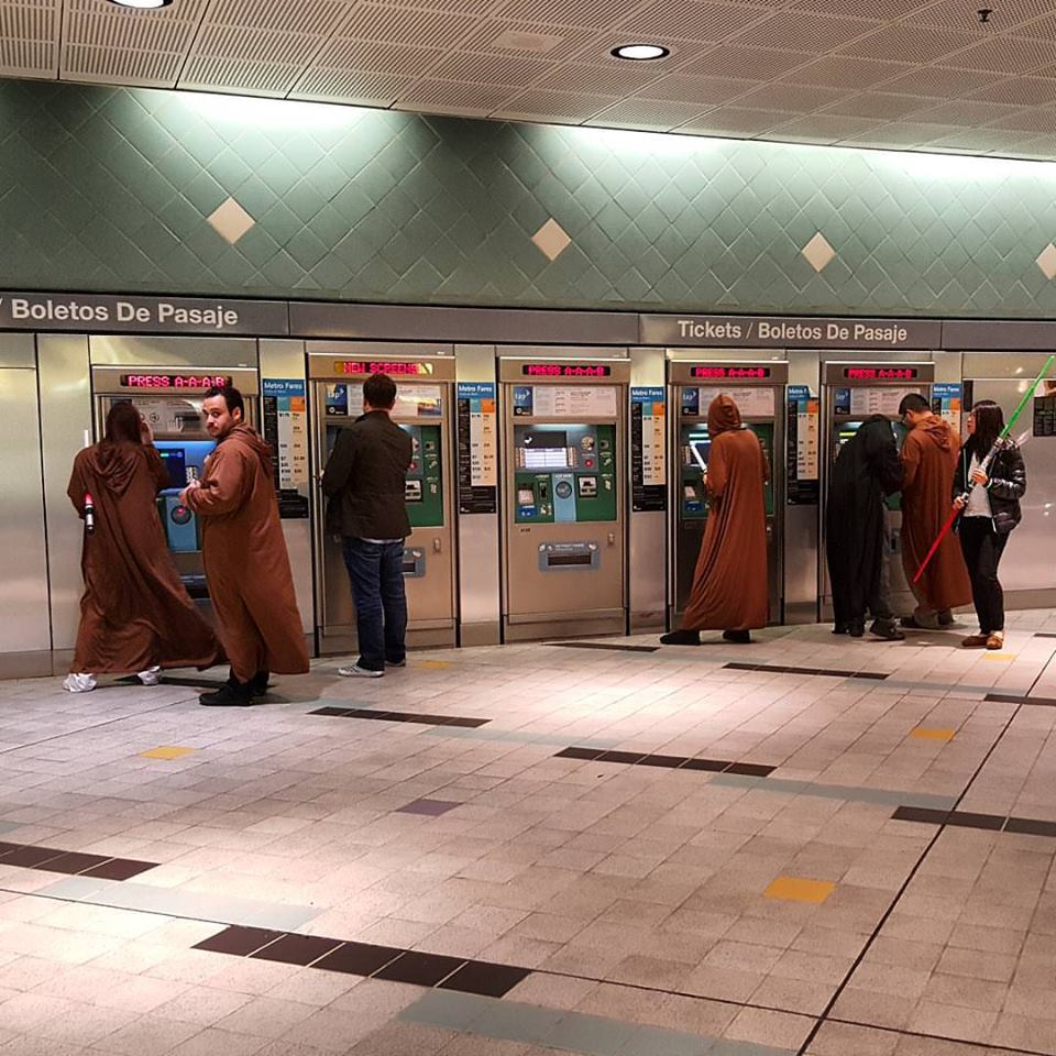 Jedis on the subway. Photo by Robert Kerr.