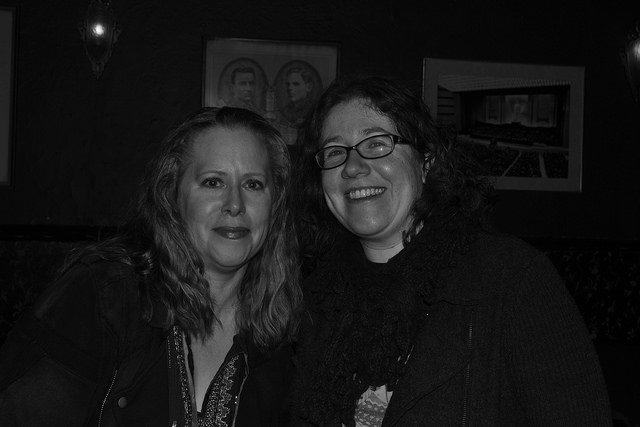 Livia Llewellyn and Sarah Pinsker at KGB Reading. Photo by Ellen Datlow.