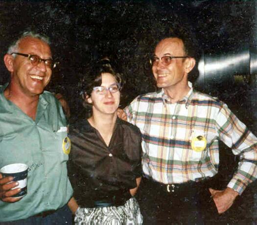 Lou Tabakow, Peggy Rae Pavlat (Sapienza) and Bob Pavlat at NyCon III in 1967, 