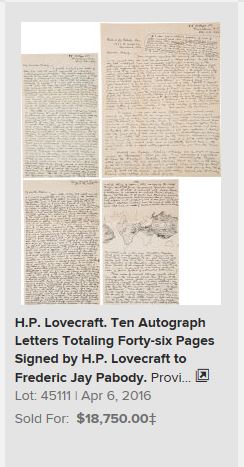 Lovecraft letters