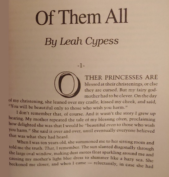 Excerpt of "Of Them All" by Leah Cypess