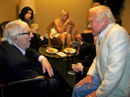 Ray Bradbury and Buzz Aldrin in 2010.