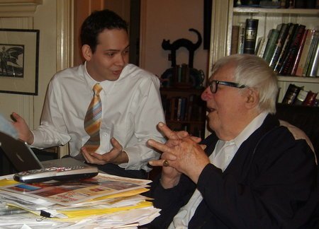 Roger Lay Jr. and Ray Bradbury back in the day.