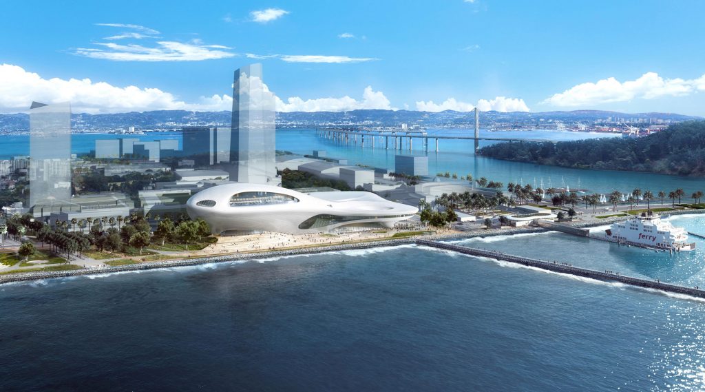 The Lucas Museum as it would look on San Francisco's Treasure Island.