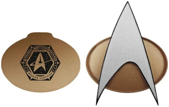 Star Trek Ring Starfleet Logo Emblem Badge Titanium Silver Size R UK or 9 USA 