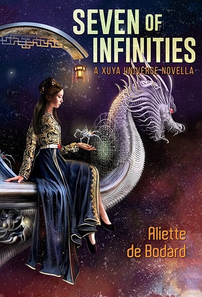 Seven of Infinities by Aliette deBodard, art by Maurizio Manzieri