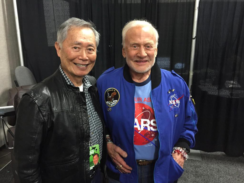 George Takei with Buzz Aldrin