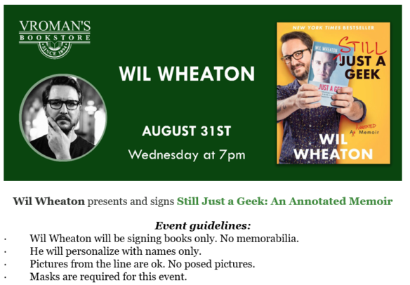 I am a New York Times Bestselling Author – WIL WHEATON dot NET