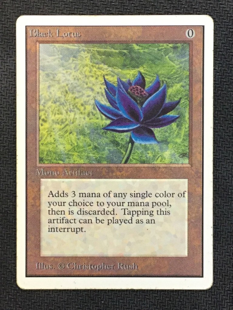 Black Lotus card for Magic: The Gathering, by Christopher Rush