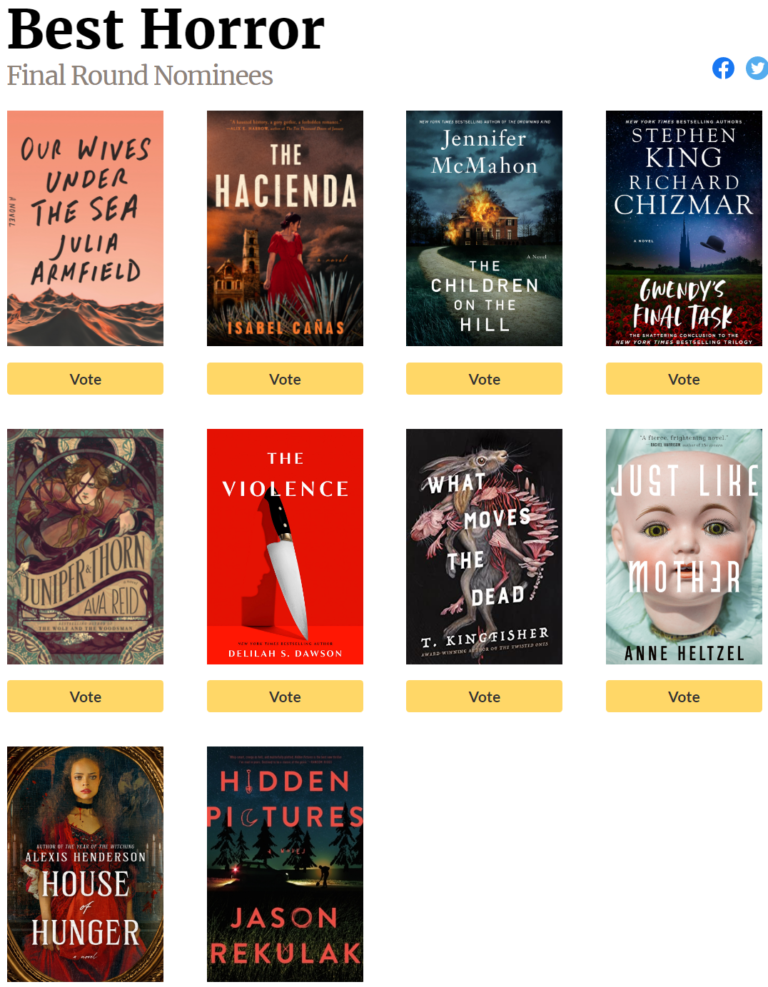Goodreads Choice Awards 2022 Final Round Nominees File 770