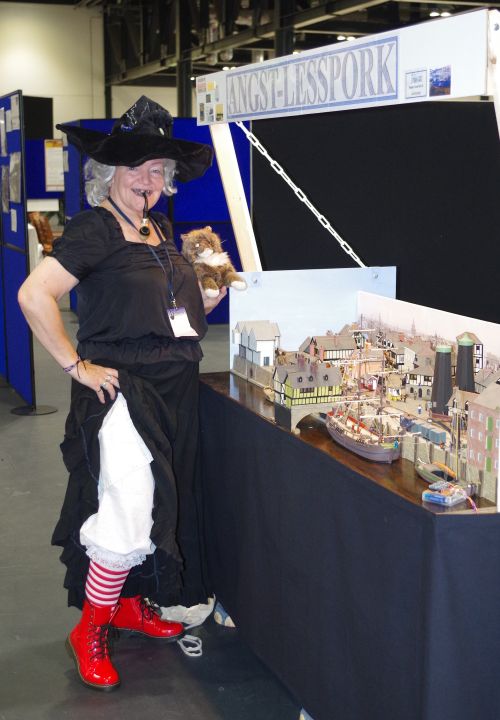 Layout on display at LonCon 3 in 2014. Look carefully and you'll see an elephant foot under the table.