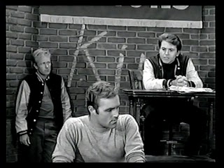 Koenig and Caan some years after the Neighborhood Playhouse, starring in Harlan Ellison's "A Memo From Purgatory," on The Alfred Hitchcock Hour, in 1964
